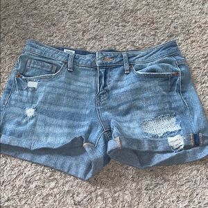 AERO mid-waist jean shorts